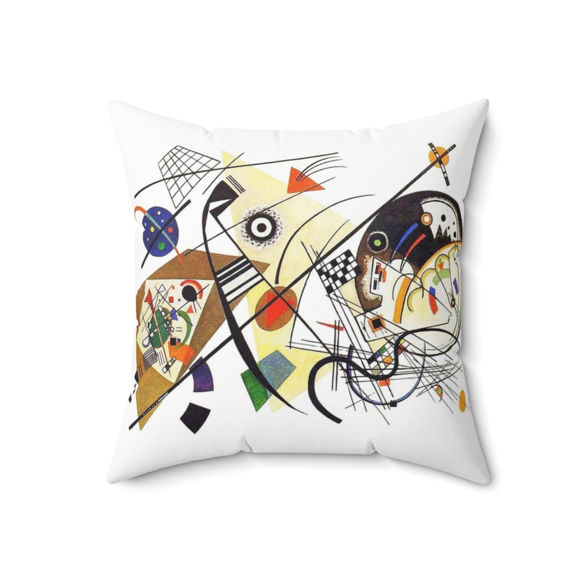 Wassily Kandinsky Bauhaus Abstract Art Unbroken Line Pillow - Back