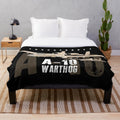 A-10 Warthog inspired plush blanket with US Air Force Thunderbolt aircraft design