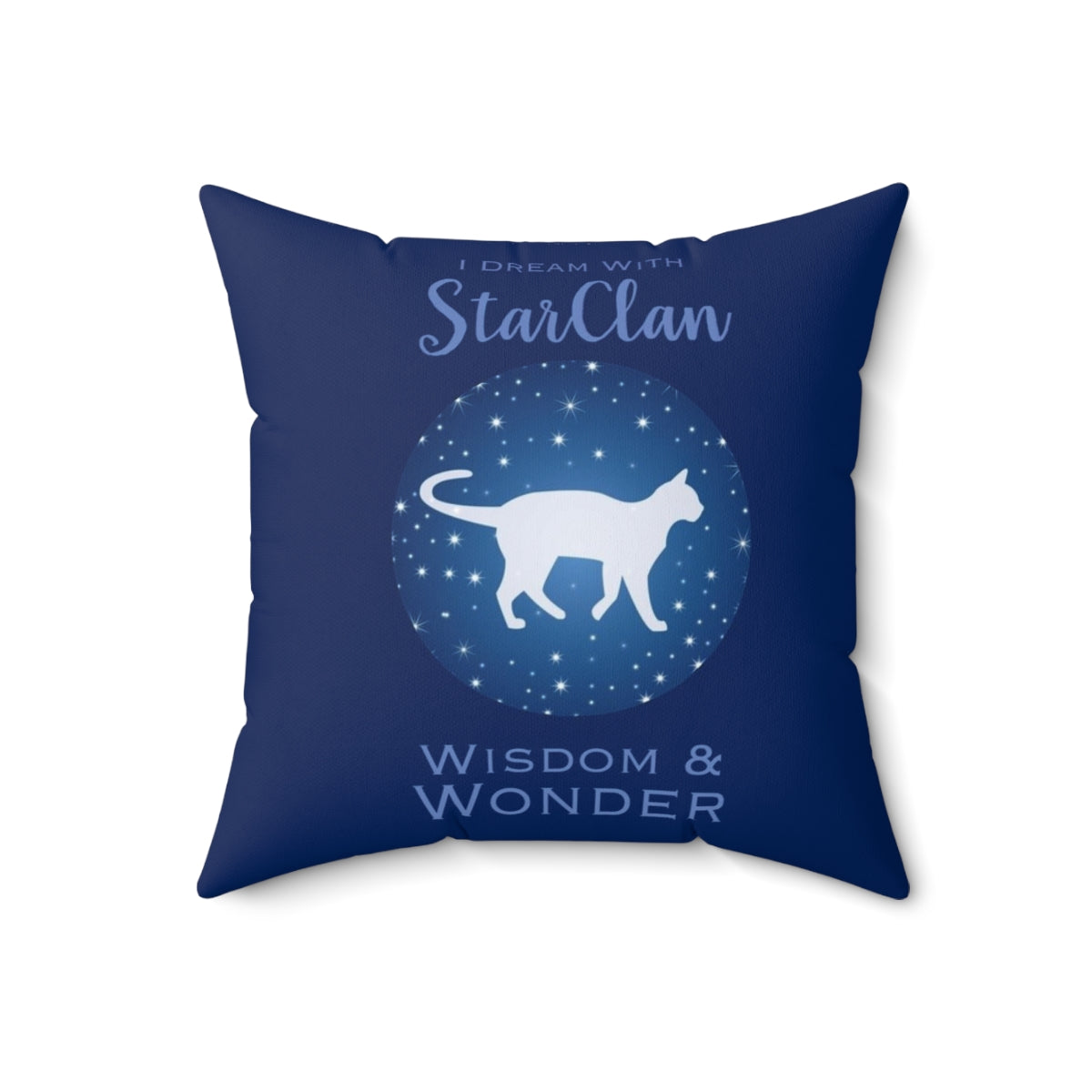 Warrior cats themed pillow with Starclan design - Back