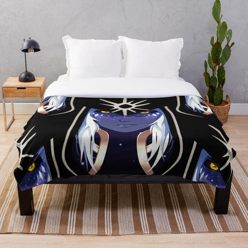 Aaravos plush blanket with fantasy elf design