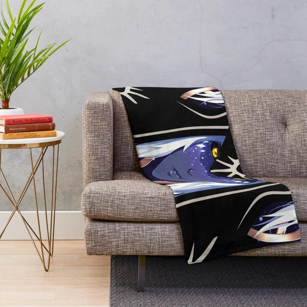 Aaravos plush blanket with fantasy elf design