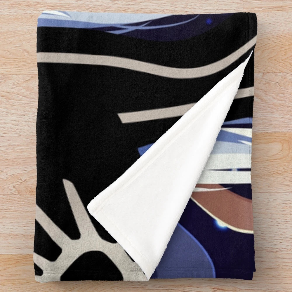 Aaravos plush blanket with fantasy elf design