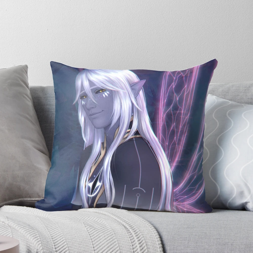 Aaravos Pillow - Plush decorative pillow featuring the character Aaravos from the fantasy series The Dragon Prince