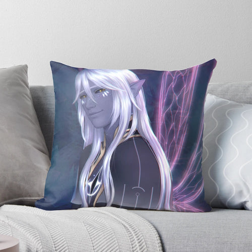 Aaravos Pillow - Plush decorative pillow featuring the character Aaravos from the fantasy series The Dragon Prince