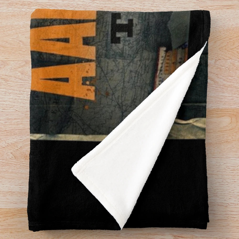 Aaron Lewis inspired plush blanket with road design