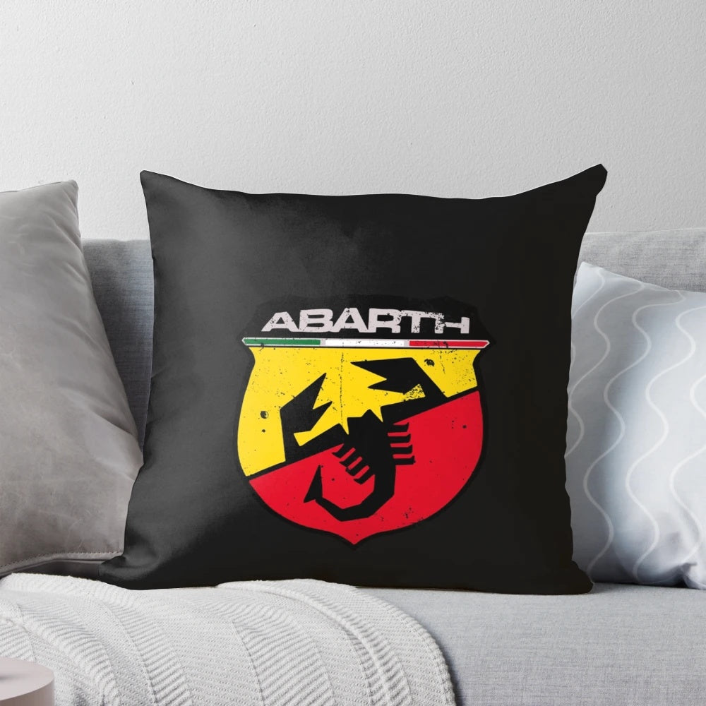 Abarthlogo Classic T-Shirt Pillow featuring the iconic Abarth logo, a stylish automotive accessory for car enthusiasts.