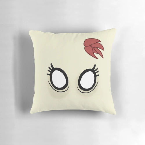 A cozy and charming pillow featuring the character Abigail from the video game Don't Starve.