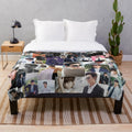 Ji Chang Wook Abstract Collage Plush Blanket