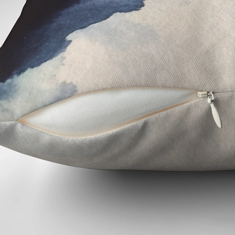 Abstract ink clouds design decorative pillow for contemporary home