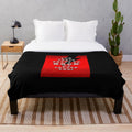 AC/DC inspired plush blanket with digital text art of band lyrics