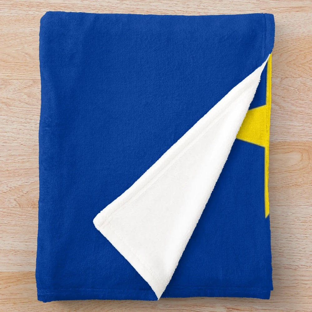 Acadian Flag Inspired Plush Blanket