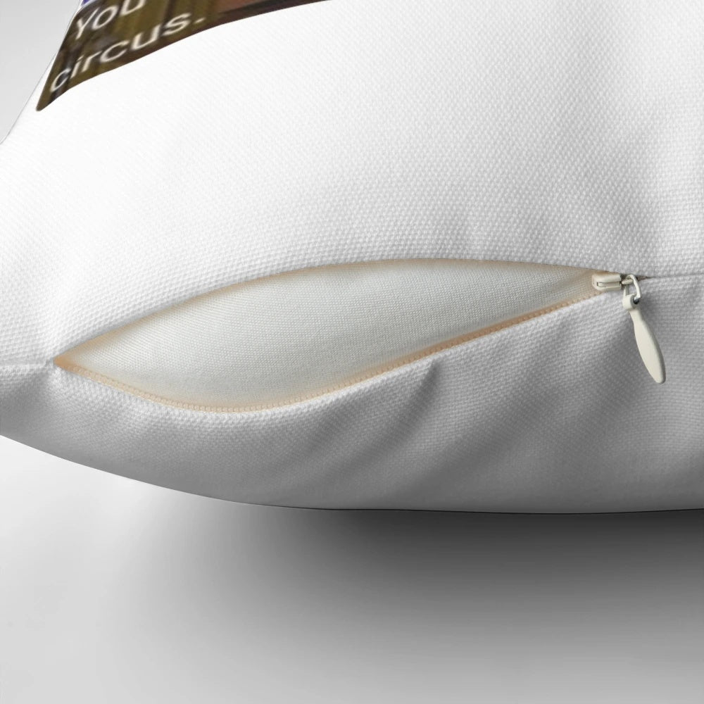 "Miles Edgeworth plush pillow from the Ace Attorney video game series"