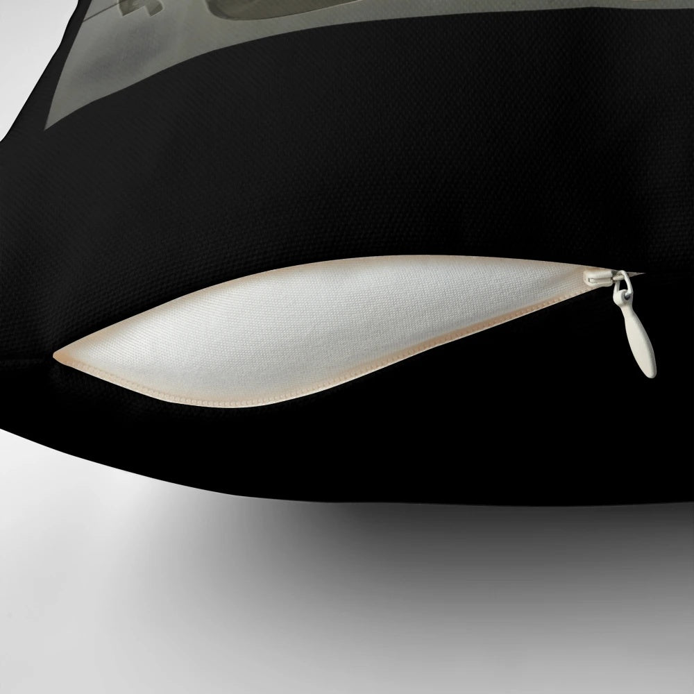 Ace Combat Demon of Peace Pin-up Decorative Pillow featuring the Ustio Squadron emblem and fighter jet