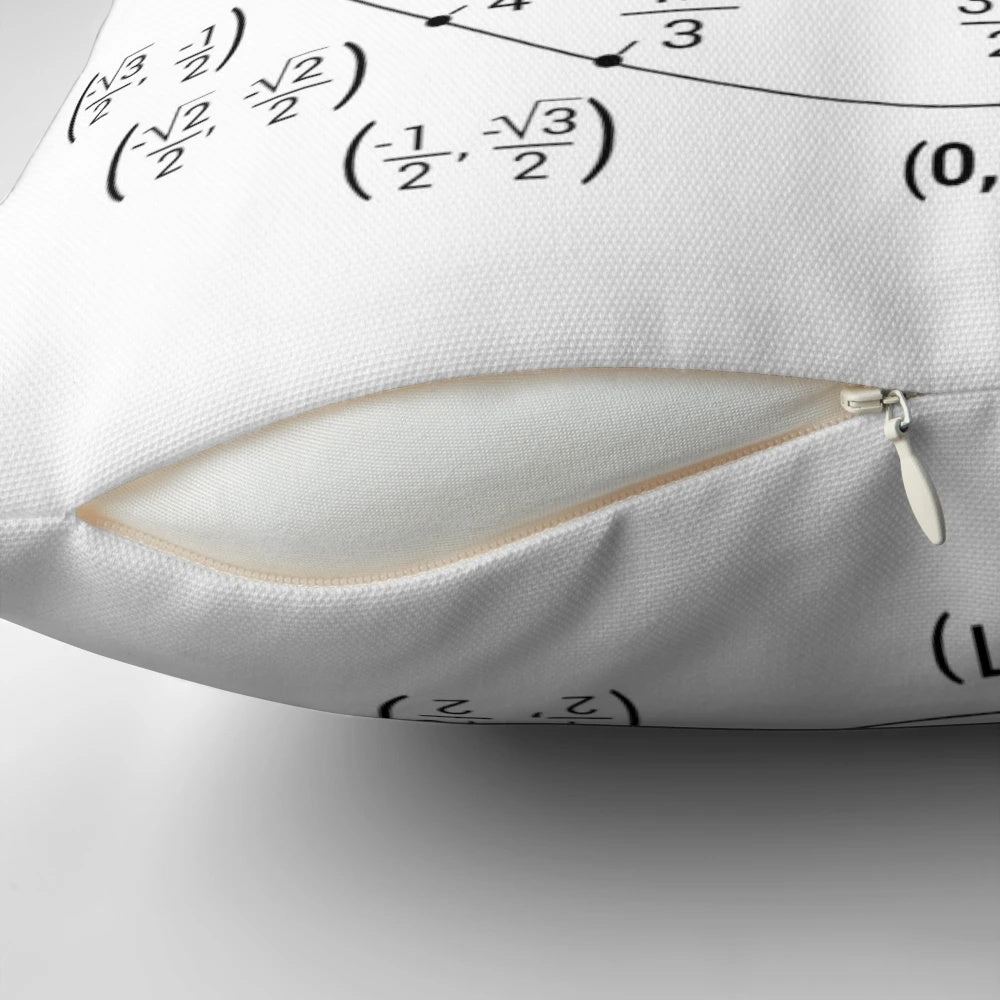 Unit Circle Nerdy Math Guide Pillow, a helpful reference for trigonometry students
