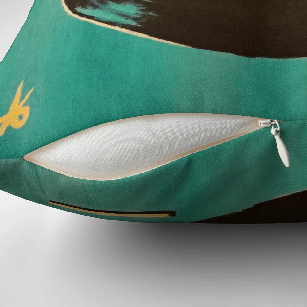 Acrylic vinyl record-inspired longplay pillow with retro music design