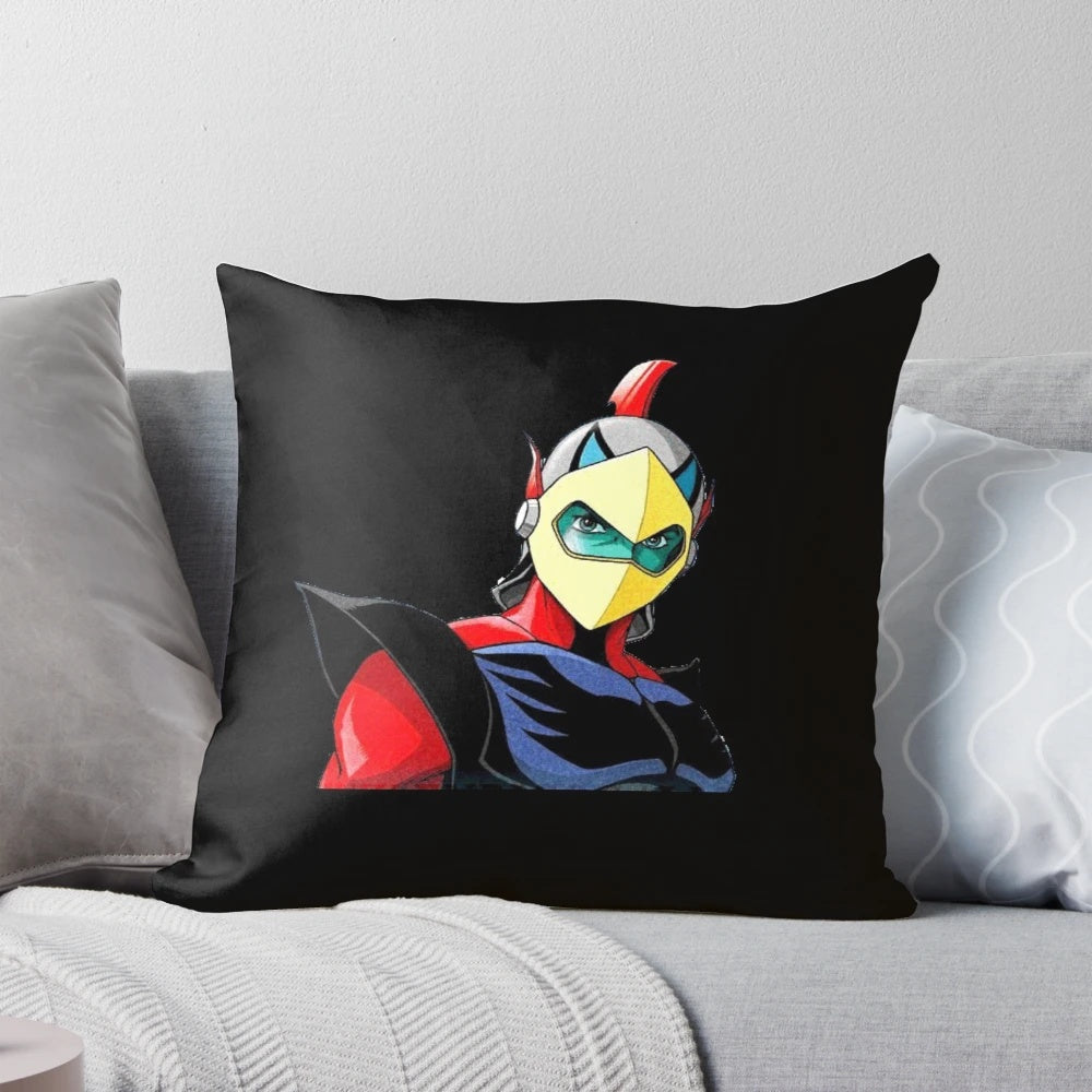 Actarus Grendizer (Goldrake) anime-inspired pillow featuring the iconic robot character from the classic Japanese cartoon series