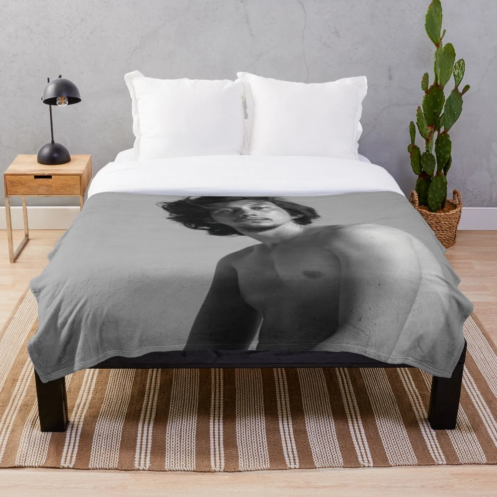 adam driver inspired plush blanket with kylo ren design