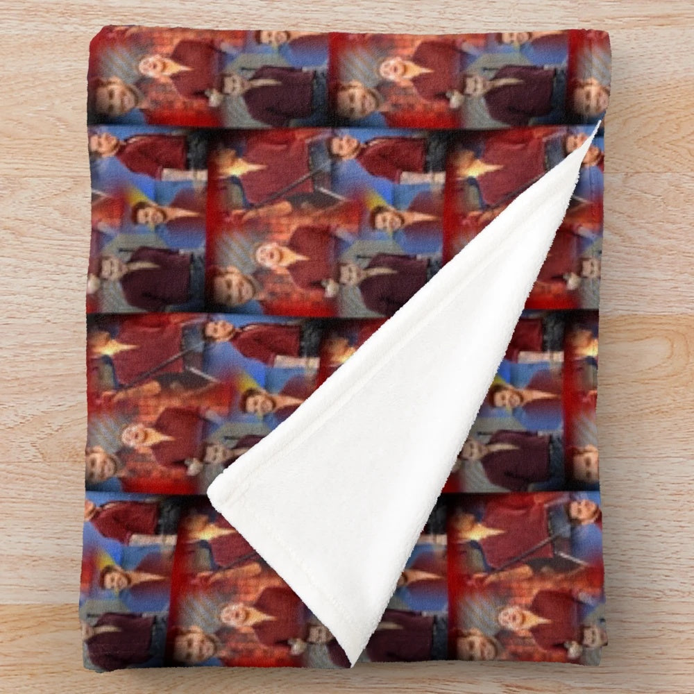 Adam Lambert inspired plush blanket with music theme