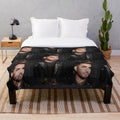 Adam Lambert inspired plush blanket with glam rock design