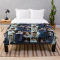Adam Stanheight (Leigh Whannell) inspired plush blanket featuring the Jigsaw character from the Saw horror movie franchise