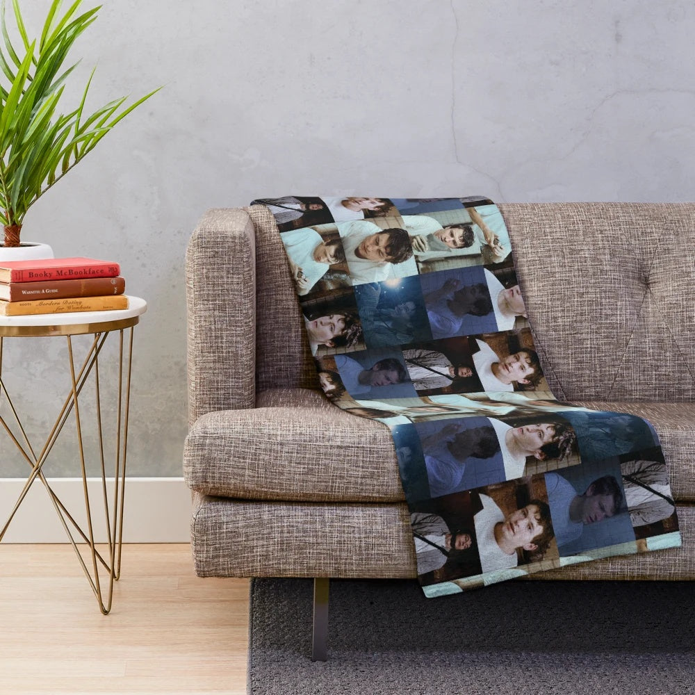 Adam Stanheight (Leigh Whannell) inspired plush blanket featuring the Jigsaw character from the Saw horror movie franchise