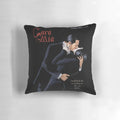 Addams Family gothic-style pillow with Morticia and Gomez Addams