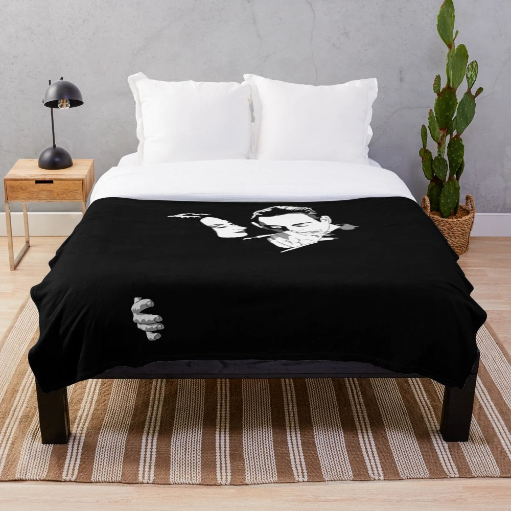 Addams Family Inspired Plush Blanket
