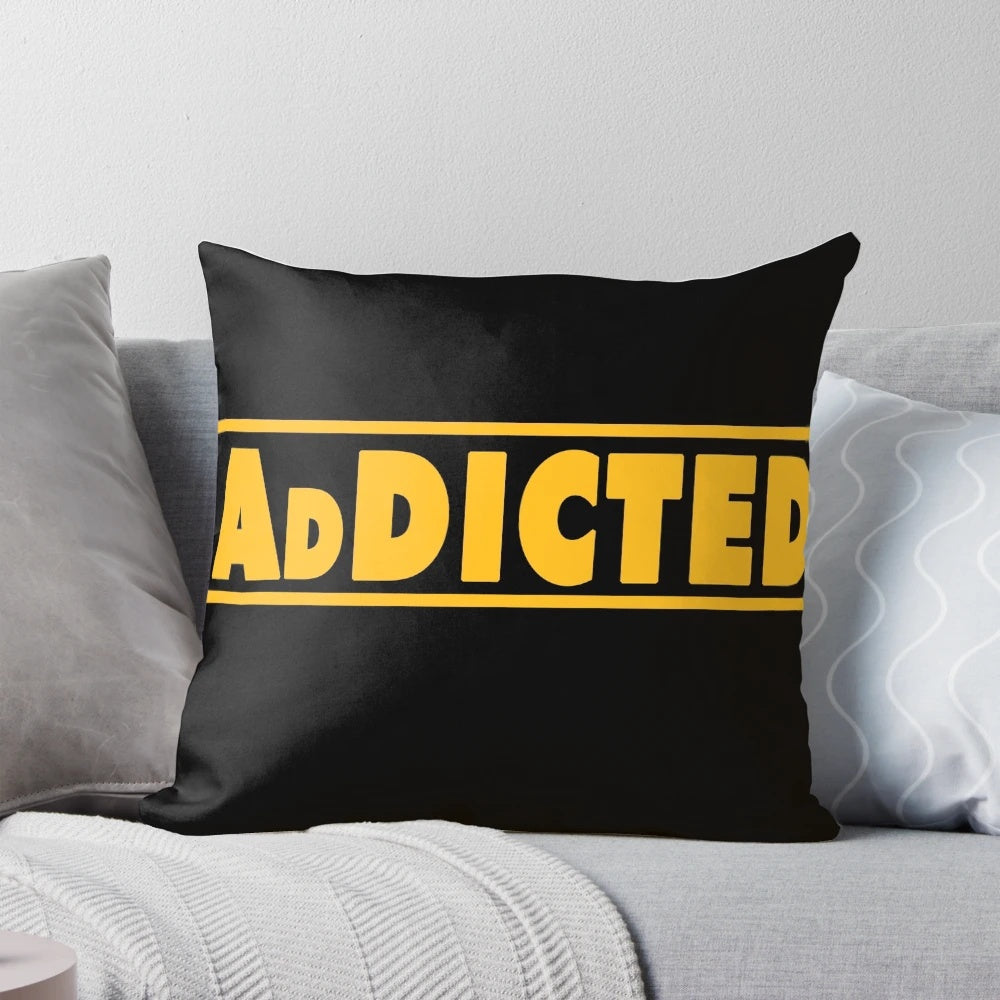 Dewalt-branded pillow with the company's signature yellow and black color scheme