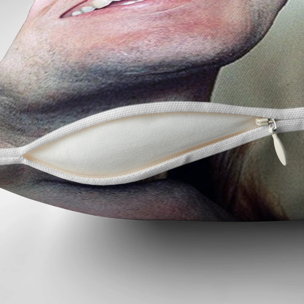 Ade Edmondson and Rik Mayall inspired pillow cover featuring characters from the popular TV series Bottom