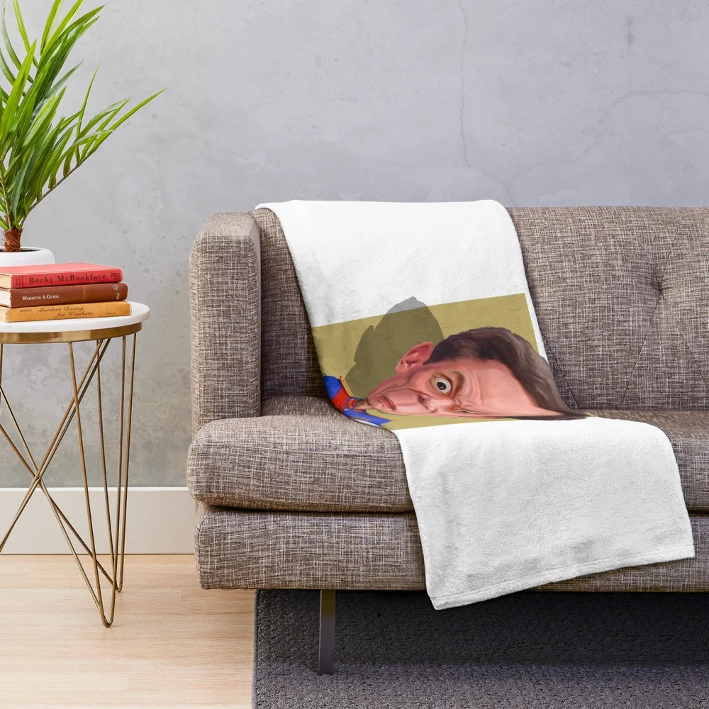 Adel Emam inspired plush blanket featuring the renowned Egyptian actor and comedy icon