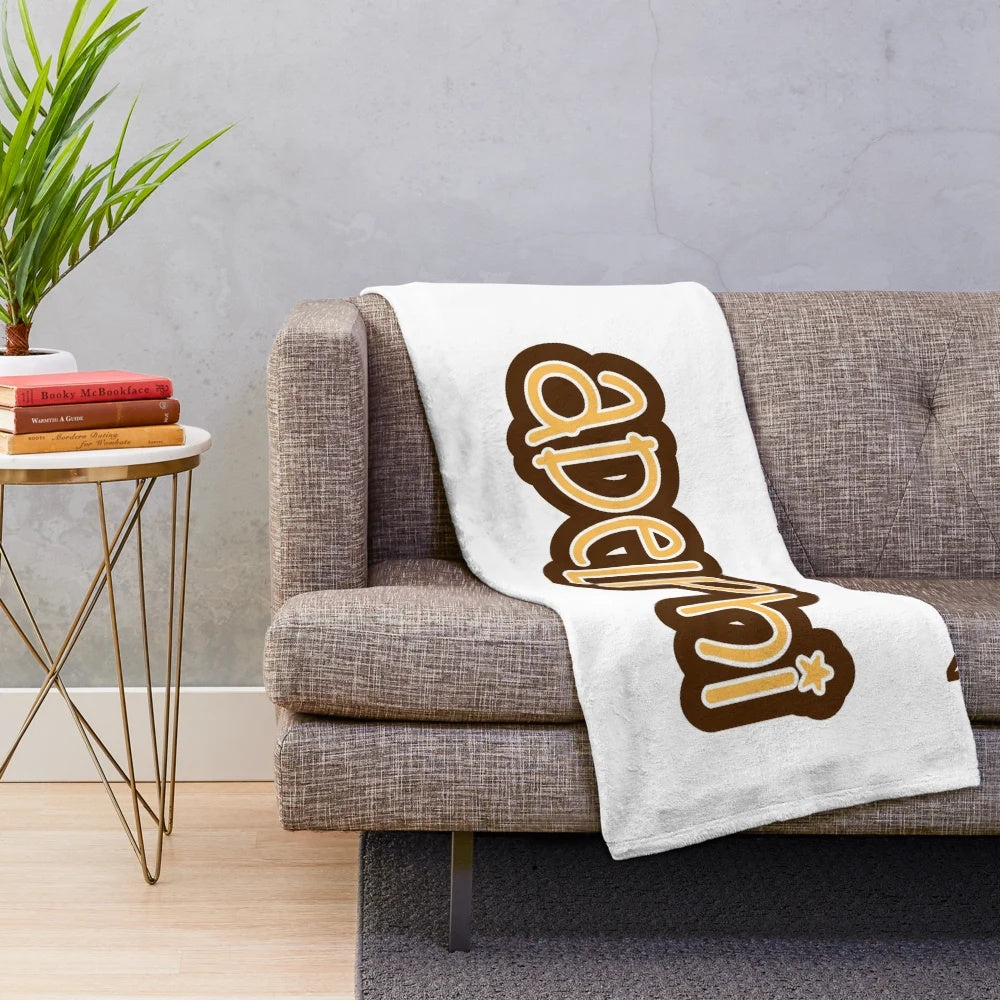 Adelphi University-inspired plush blanket with tie-dye rainbow design