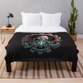 Adeptus Mechanicus plush blanket featuring the iconic symbol of the Adeptus Mechanicus from Warhammer 40k