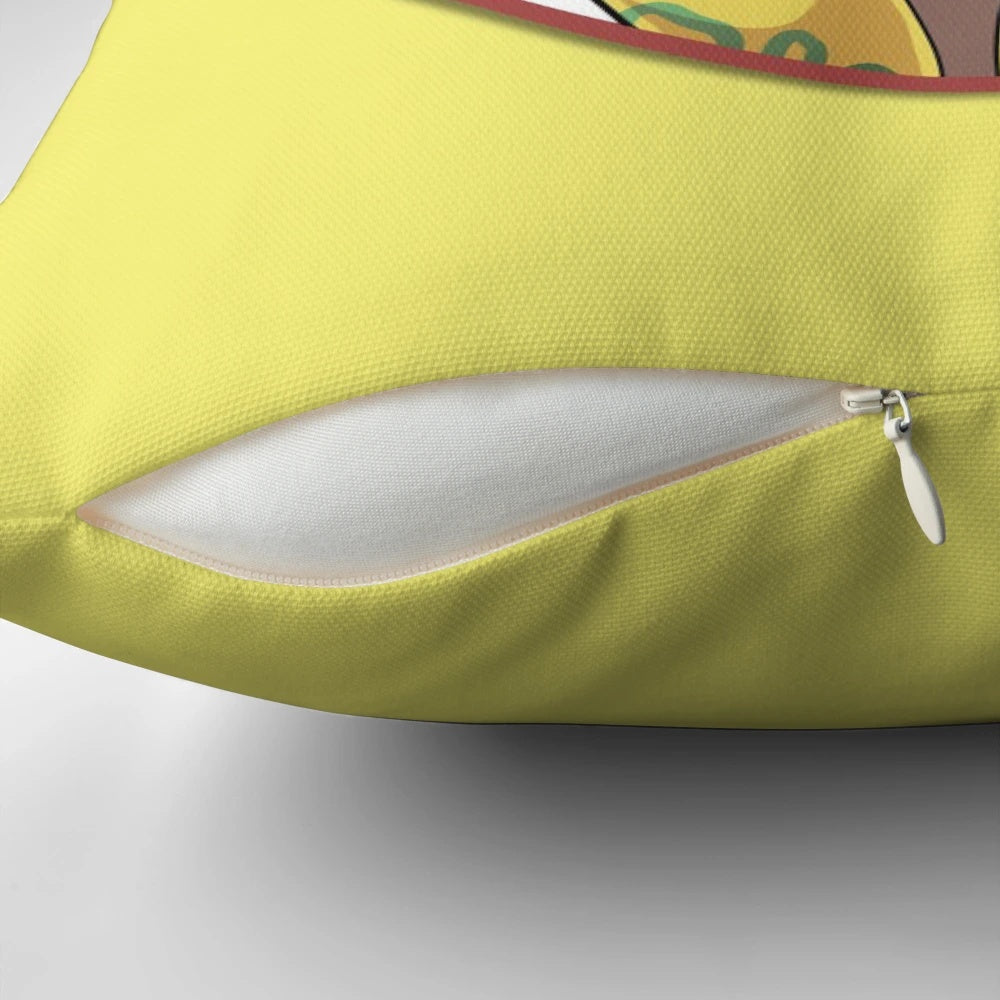 Adine, a dragon-like character from the visual novel "Angels with Scaly Wings", featured on a cozy decorative pillow.