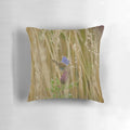 Adonis blue butterfly resting on grass, nature photography pillow