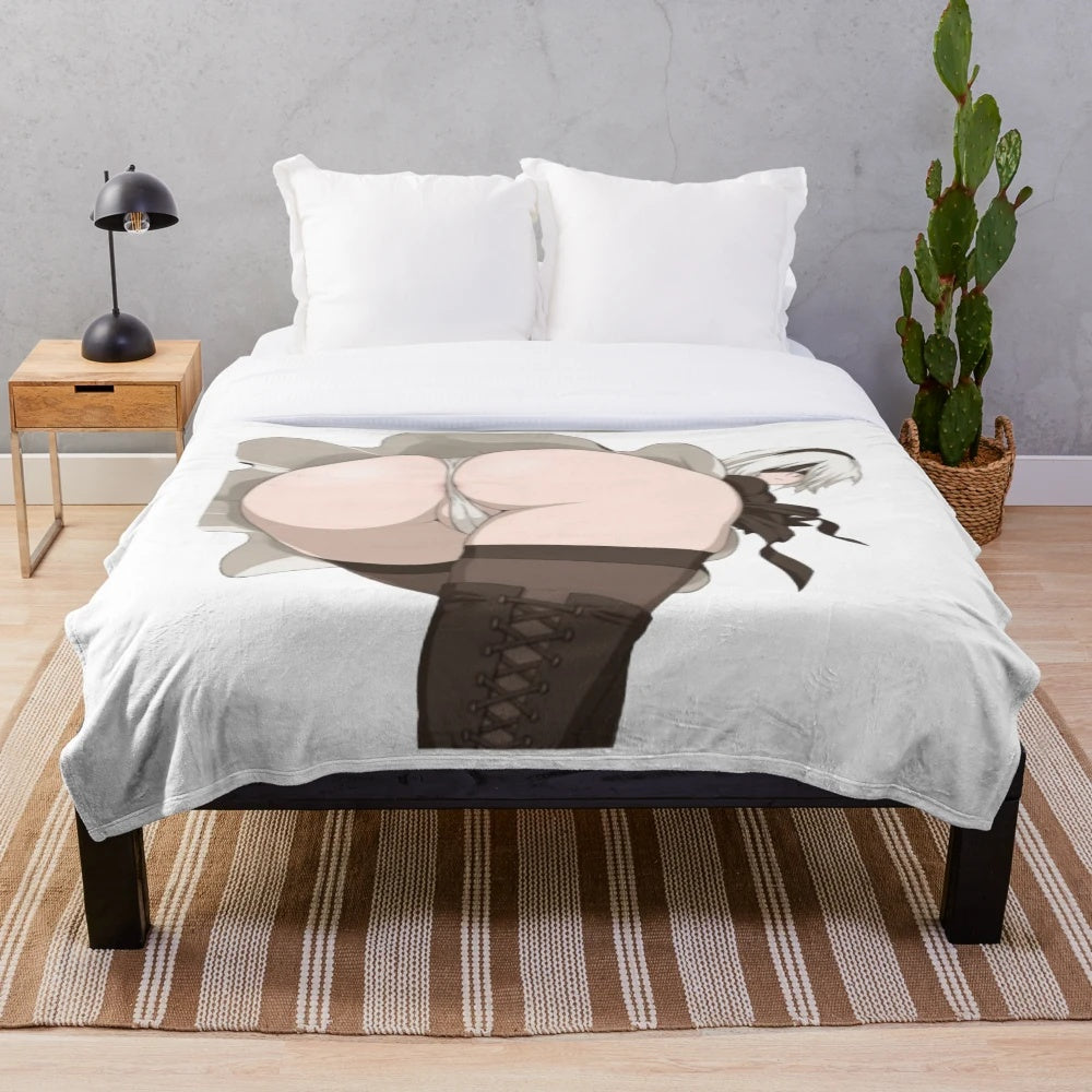2B Plush Blanket - Soft and Cozy Nier Automata Merchandise