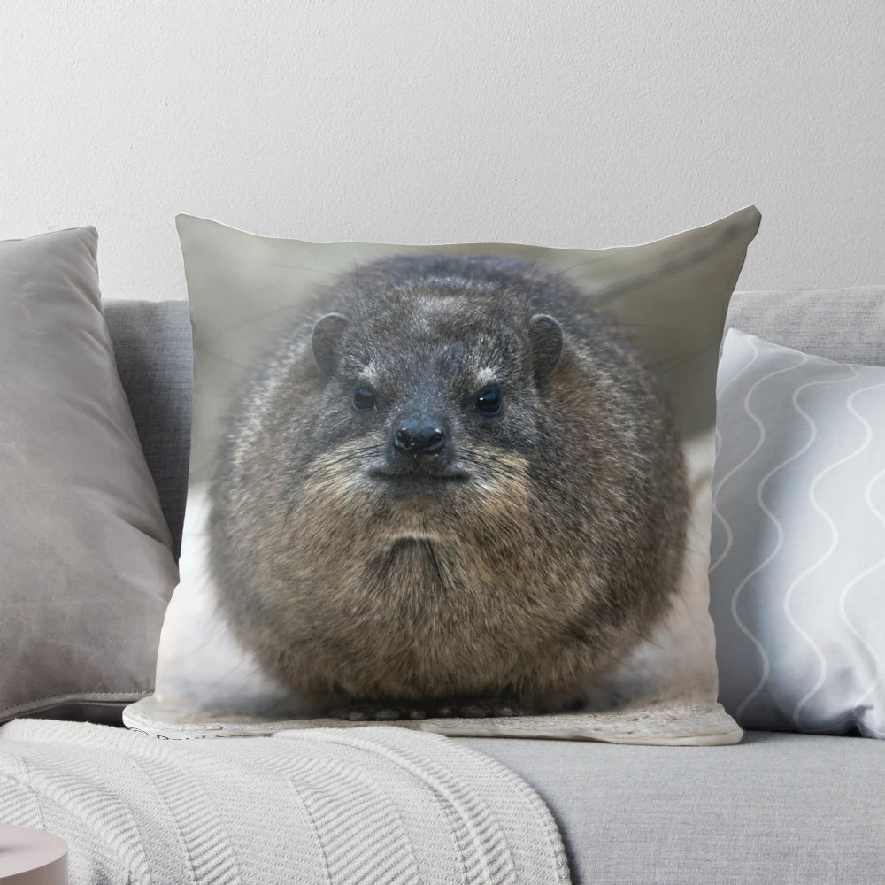 Soft, cuddly plush toy depicting an African hyrax, a unique mammal from the Horn of Africa.