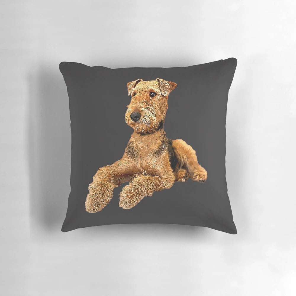 Soft and cuddly Airedale Terrier dog pillow