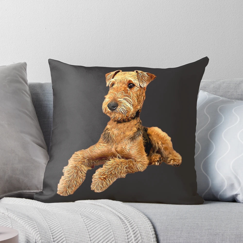 Soft and cuddly Airedale Terrier dog pillow