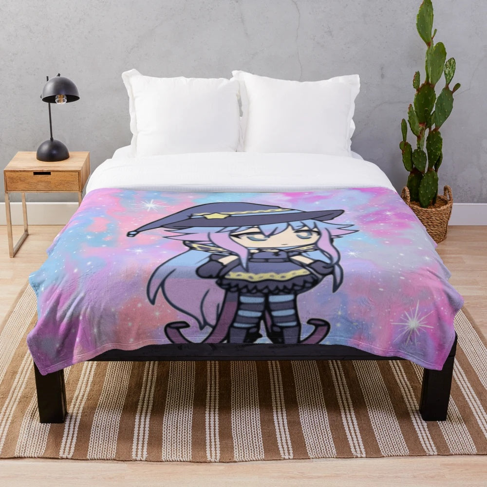 Cozy plush blanket featuring the cute Alisa character from Gacha Life