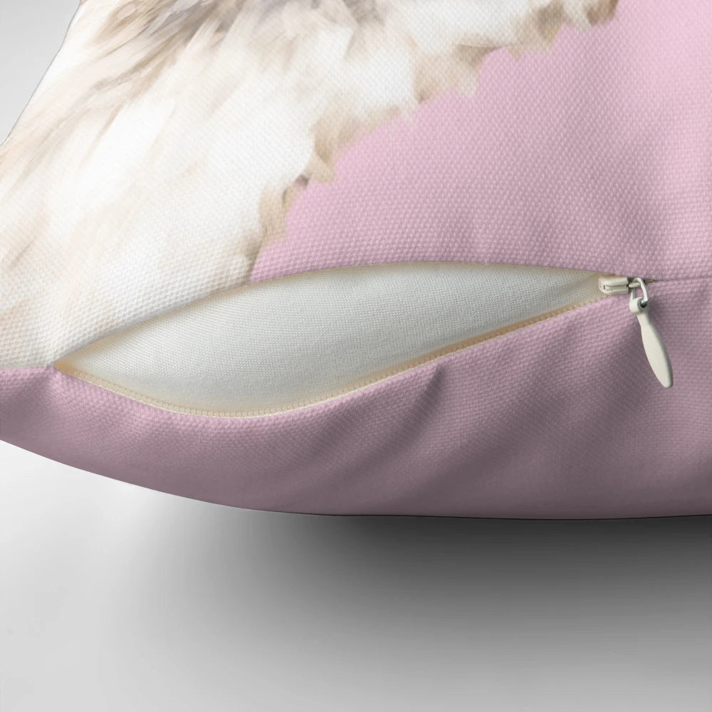 Soft, plush pillow featuring a cute alpaca and llama design