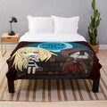 Cute Angels of Death Ray and Zack anime plush blanket