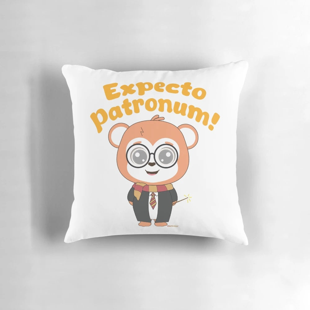 Colorful cartoon-style animal friends pillow for kids, encouraging imagination and learning