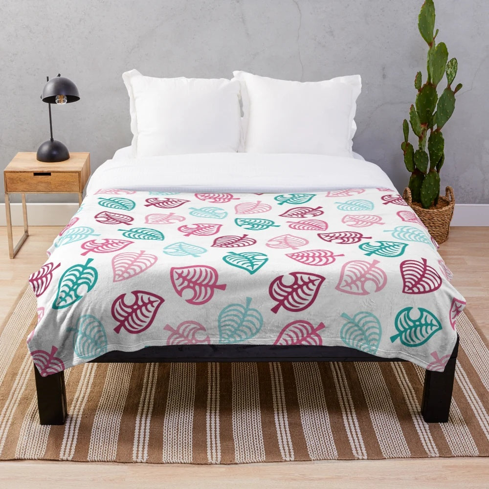 Soft and Cozy Animal Motif Pink Plush Blanket