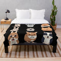 Cute and funny animal design plush blanket