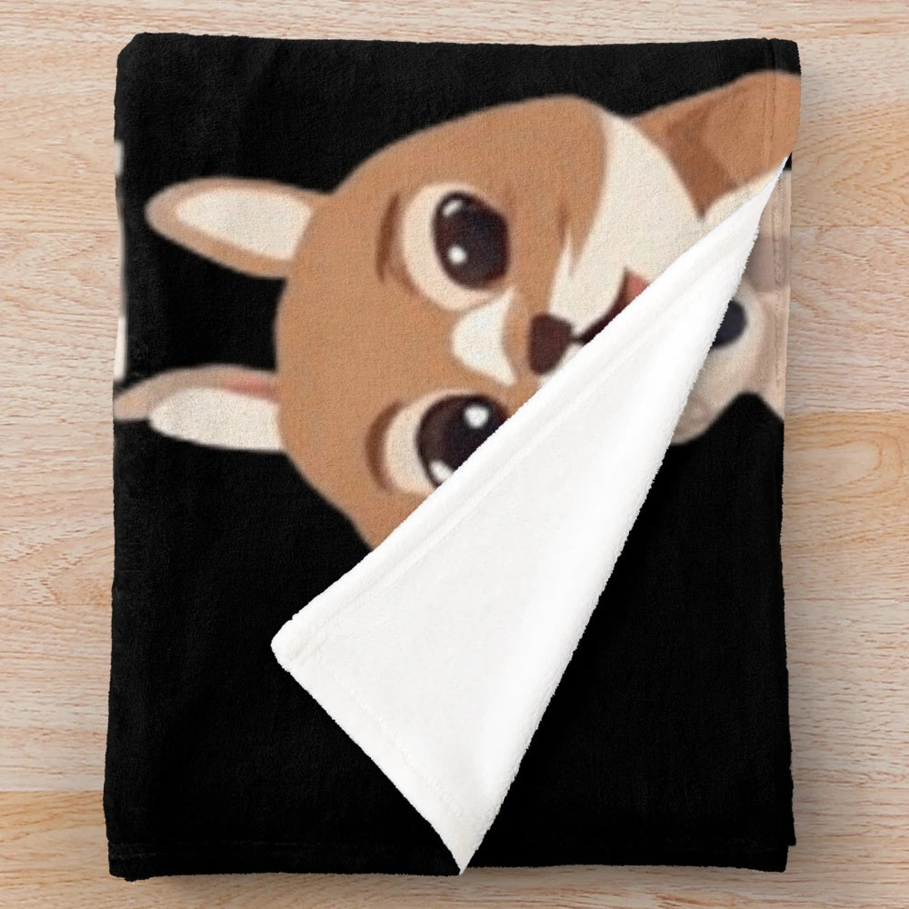 Cute and funny animal design plush blanket