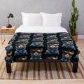 Soft and cuddly plush blanket featuring a cute animal design