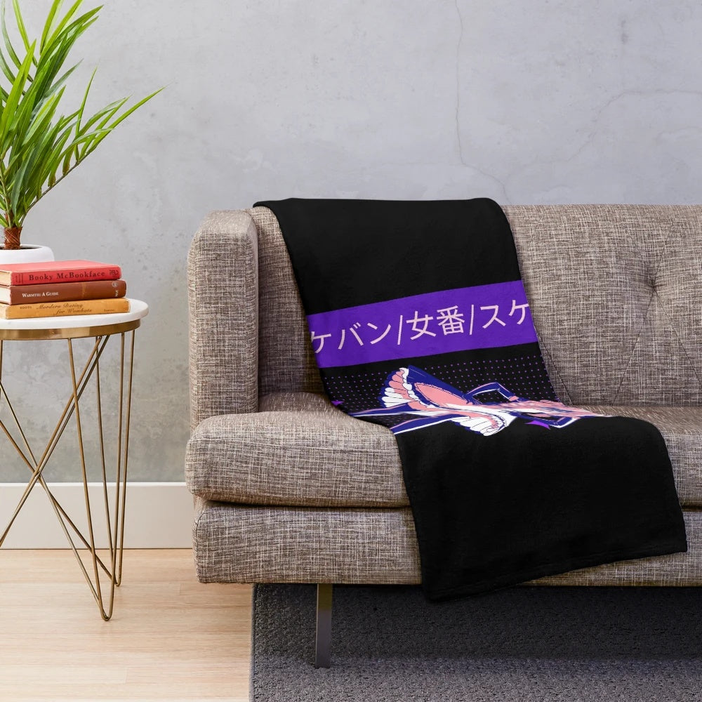 Soft and cuddly anime girl plush blanket with kawaii design