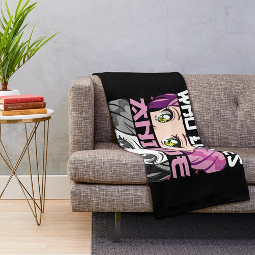 Cozy plush blanket featuring an anime-inspired design for girls who love sketching and anime