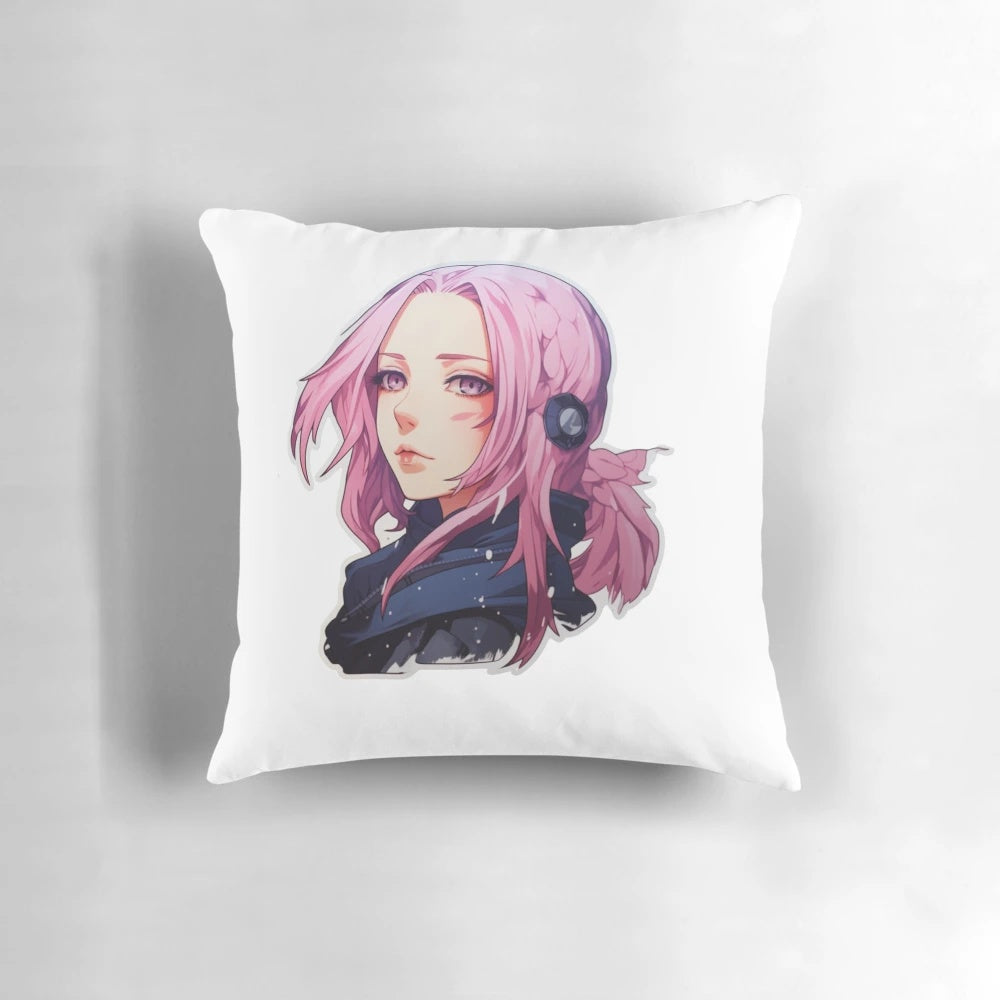 Soft and cozy anime-inspired sakura pillow with Naruto character Sakura Haruno