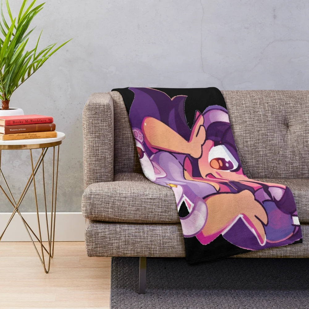 Soft and cozy plush blanket featuring the popular Aphmau character and her cat companion
